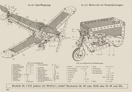 Walther Metall-Baukasten Stabil Katalog 1956