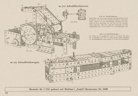 Walther Metall-Baukasten Stabil Katalog 1956