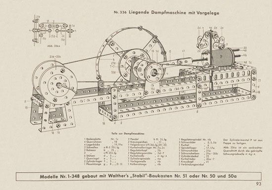 Walther Metall-Baukasten Stabil Katalog 1956