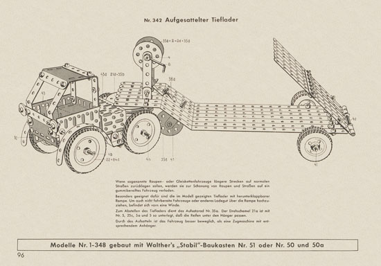 Walther Metall-Baukasten Stabil Katalog 1956