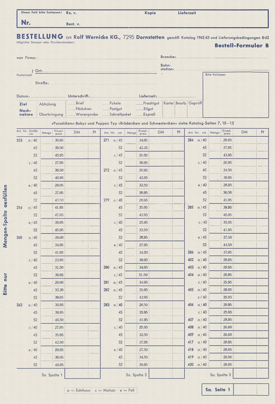 Wernicke Hauptkatalog 1962-1963