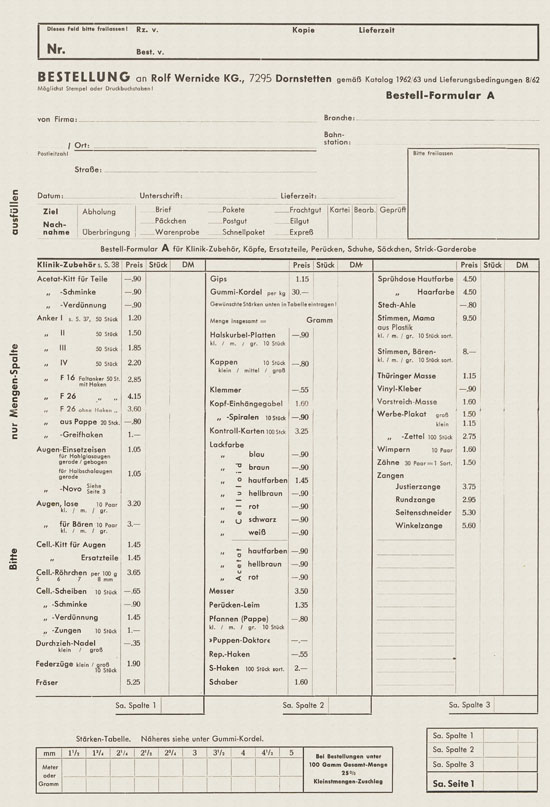 Wernicke Hauptkatalog 1962-1963