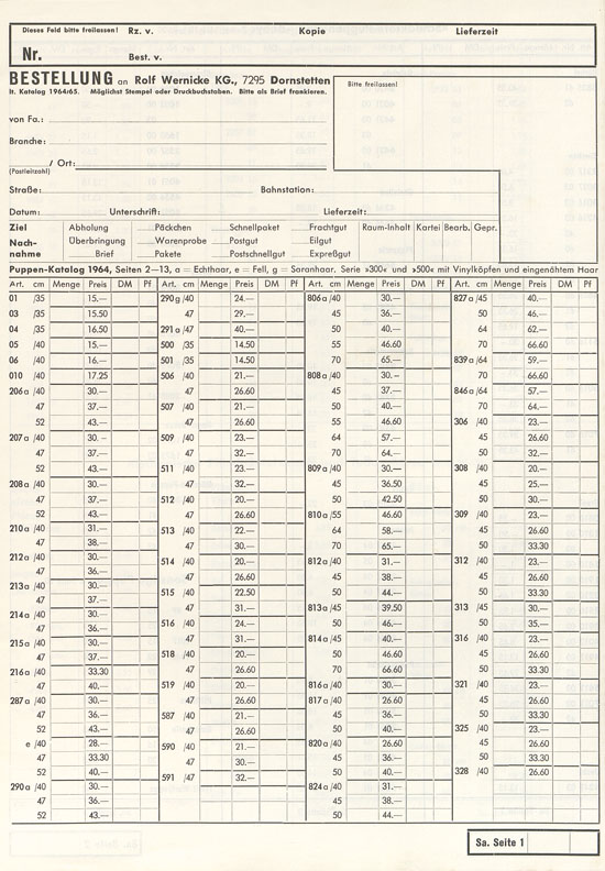 Seite 43 Wernicke Hauptkatalog 1964-1965