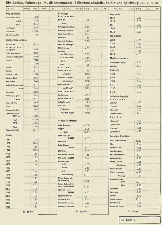 Seite 49 Wernicke Hauptkatalog 1965-1966