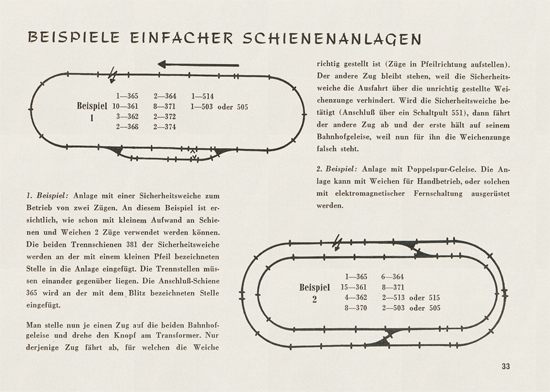 Wesa Elektrische Modelleisenbahn Spur 13 mm Katalog 1954