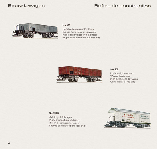 Wesa Schweizer Elektrische Modelleisenbahn Spur 13 mm Katalog 1960