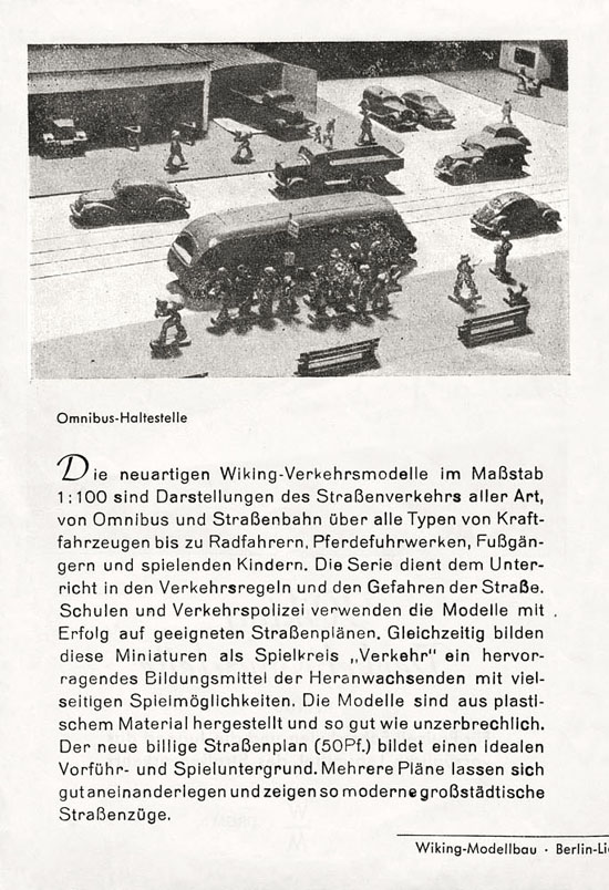 Wiking Katalog 1949, Wiking Modellbau Kataloge, Preisliste 1949, Bildpreisliste 1949, Verkehrsmodelle 1949