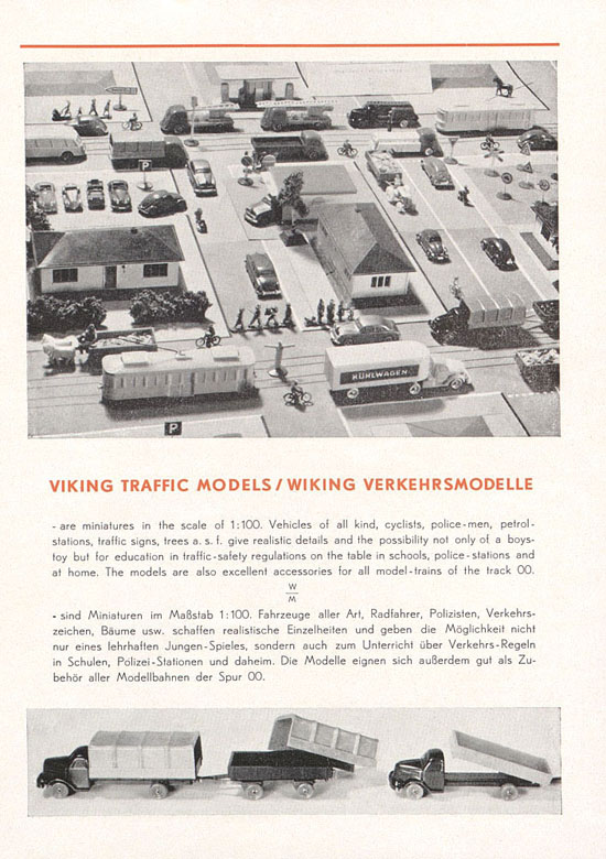 Seite 3 Wiking Katalog 1950, Wiking Modellbau Kataloge, Preisliste 1950, Bildpreisliste 1950, Verkehrsmodelle 1950