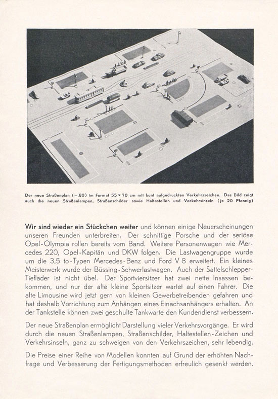 Wiking Katalog 1952, Wiking Modellbau Kataloge, Preisliste 1952, Bildpreisliste 1952, Verkehrsmodelle 1952