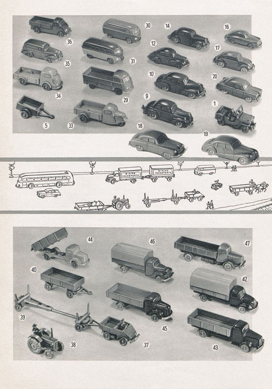 Seite 2 Wiking Katalog 1953 H0-Modelle, Wiking Modellbau Kataloge, Preisliste 1953, Bildpreisliste 1953, Verkehrsmodelle 1953