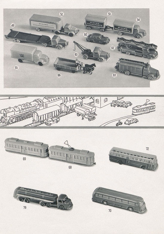 Wiking Katalog 1953 H0-Modelle, Wiking Modellbau Kataloge, Preisliste 1953, Bildpreisliste 1953, Verkehrsmodelle 1953