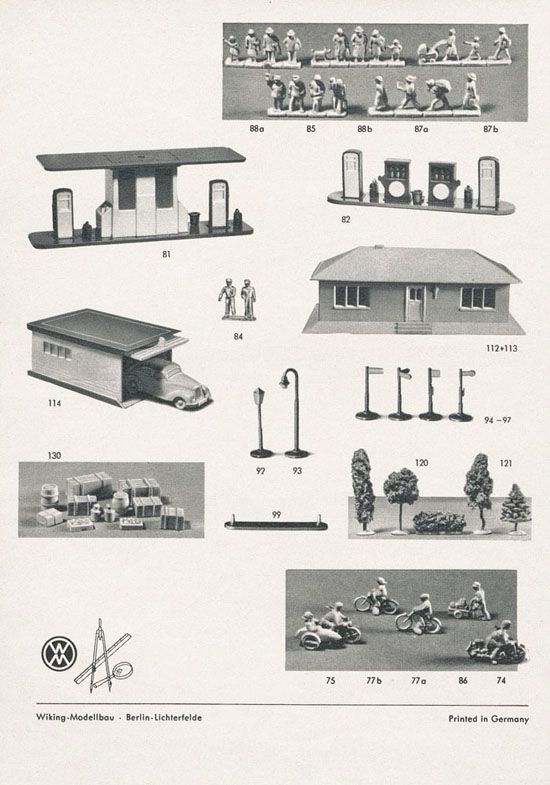 Seite 4 Wiking Katalog 1953 H0-Modelle, Wiking Modellbau Kataloge, Preisliste 1953, Bildpreisliste 1953, Verkehrsmodelle 1953