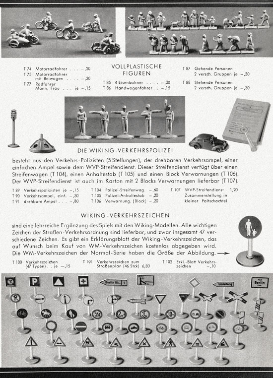 Wiking Katalog 1954, Wiking Modellbau Kataloge, Preisliste 1954, Bildpreisliste 1954, Verkehrsmodelle 1954