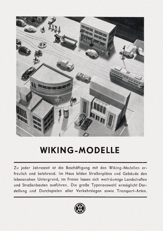 Wiking-Modelle 1954, Wiking Modellbau Kataloge, Preisliste 1954, Bildpreisliste 1954, Verkehrsmodelle 1954