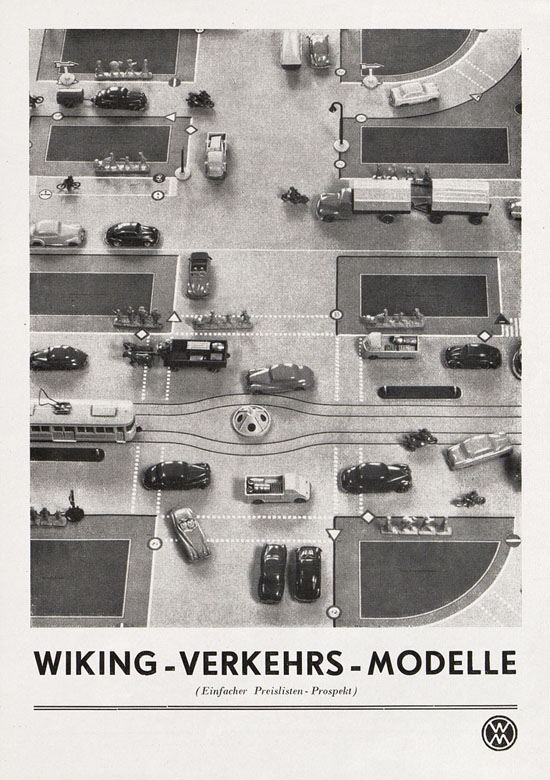 Seite 1 Wiking Katalog 1956, Wiking Modellbau Kataloge, Preisliste 1956, Bildpreisliste 1956, Verkehrsmodelle 1956