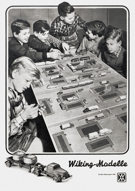 Seite 1 Wiking Katalog 1957, Wiking Modellbau Kataloge, Preisliste 1957, Bildpreisliste 1957, Verkehrsmodelle 1957