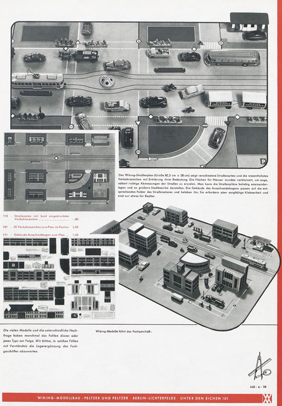 Seite 6 Wiking Katalog 1958, Wiking Modellbau Kataloge, Preisliste 1958, Bildpreisliste 1958, Verkehrsmodelle 1958