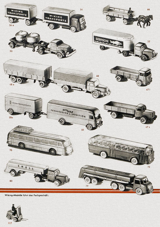 Seite 4 Wiking Bildpreisliste 1958, Wiking Modellbau Katalog 1958