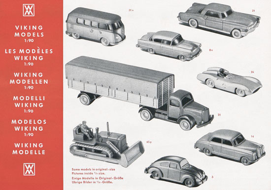 Wiking Katalog 1959, Wiking Modellbau Kataloge, Preisliste 1959, Bildpreisliste 1959, Verkehrsmodelle 1959