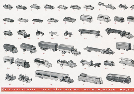 Seite 2 Wiking Katalog 1959, Wiking Modellbau Kataloge, Preisliste 1959, Bildpreisliste 1959, Verkehrsmodelle 1959