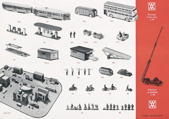 Wiking Katalog 1959, Wiking Modellbau Kataloge, Preisliste 1959, Bildpreisliste 1959, Verkehrsmodelle 1959