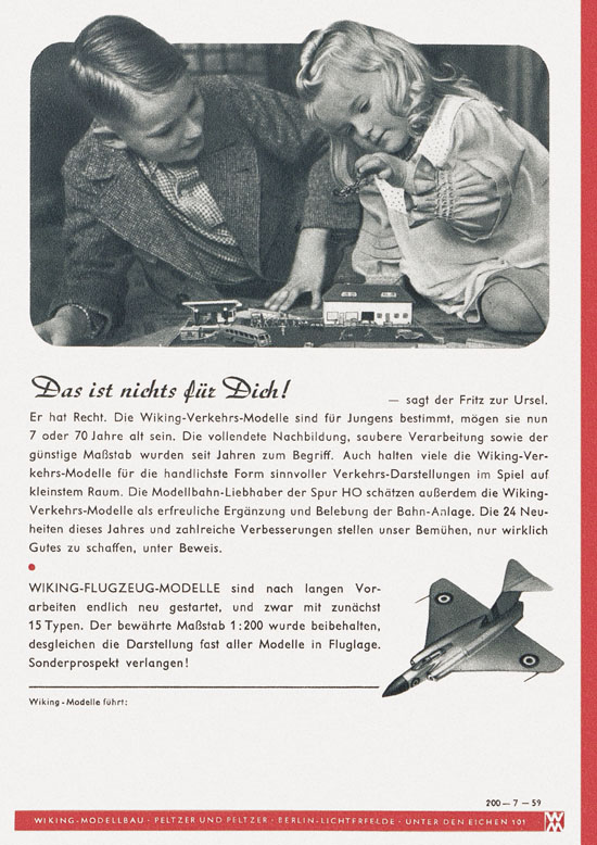 Seite 8 Wiking Katalog 1959, Wiking Modellbau Kataloge, Preisliste 1959, Bildpreisliste 1959, Verkehrsmodelle 1959