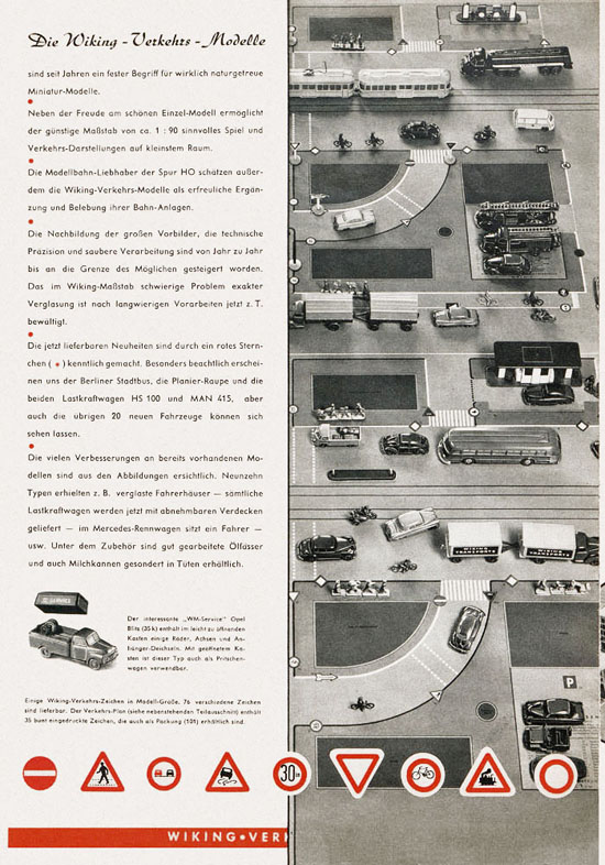 Wiking Katalog 1959, Wiking Modellbau Kataloge, Preisliste 1959, Bildpreisliste 1959, Verkehrsmodelle 1959