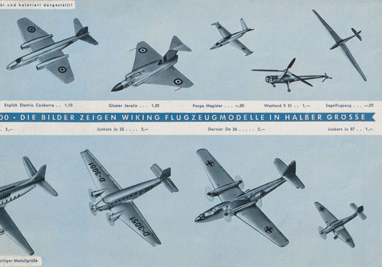 Seite 3 Wiking Flugzeugmodelle 1959
