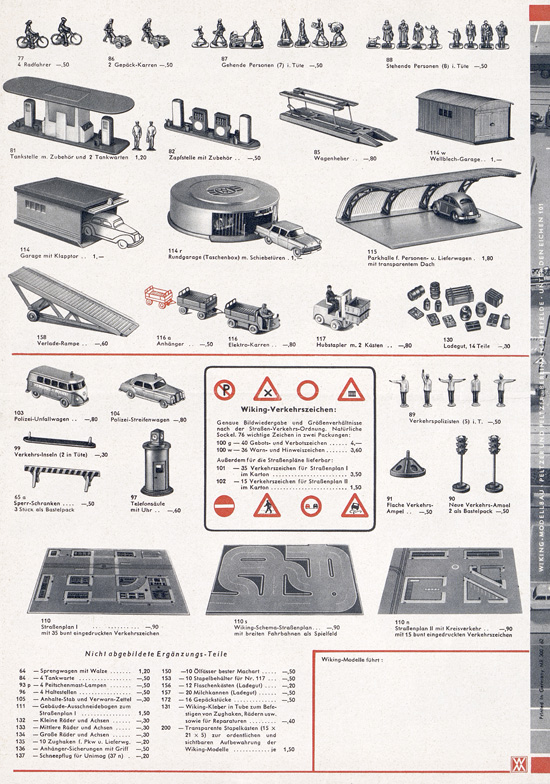 Seite 6 Wiking Katalog 1962, Wiking Modellbau Kataloge, Preisliste 1962, Bildpreisliste 1962, Verkehrsmodelle 1962
