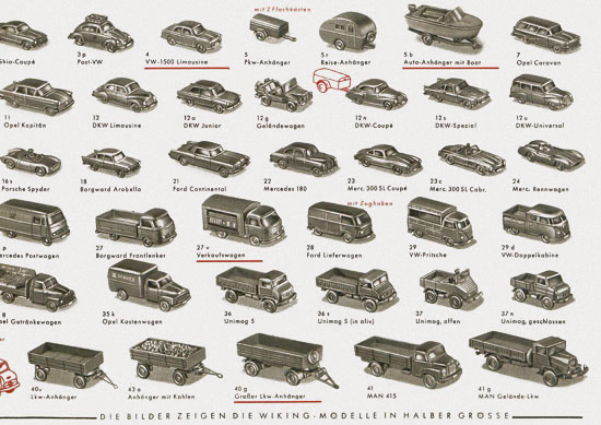 Seite 3 Wiking Verkehrsmodelle 1963, Wiking Modellbau Katalog 1963