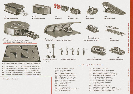 Seite 8 Wiking Verkehrsmodelle 1963, Wiking Modellbau Katalog 1963