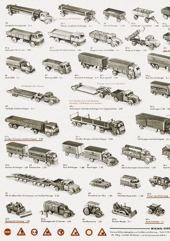 Seite 2 Wiking Verkehrsmodelle 1964, Wiking Modellbau Katalog 1964