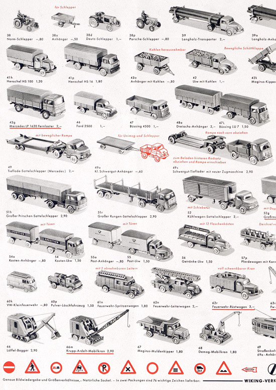Seite 2 Wiking Katalog 1965, Wiking Modellbau Kataloge, Preisliste 1965, Bildpreisliste 1965, Verkehrsmodelle 1965
