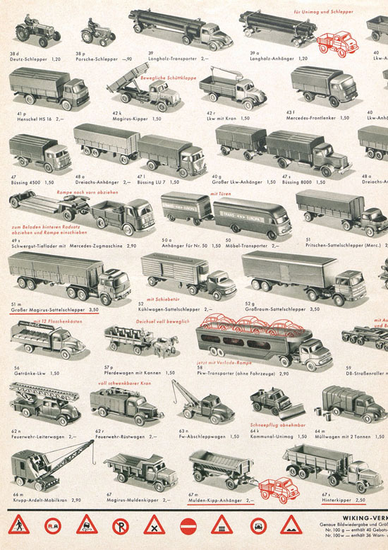 Seite 2 Wiking Katalog 1966, Wiking Modellbau Kataloge, Preisliste 1966, Bildpreisliste 1966, Verkehrsmodelle 1966