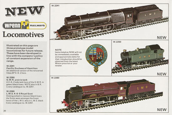 Wrenn Railways catalogue 1978