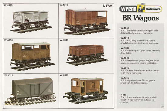 Wrenn Railways catalogue 1978