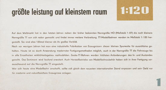 Seite 3 Zeuke-Bahnen Katalog 1961/1962