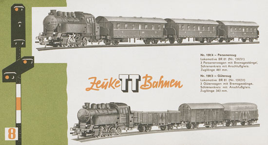 Zeuke-Bahnen Katalog 1961/1962