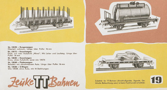 Zeuke-Bahnen Katalog 1961/1962