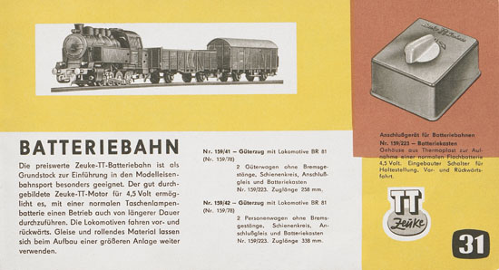 Seite 33 Zeuke-Bahnen Katalog 1961/1962