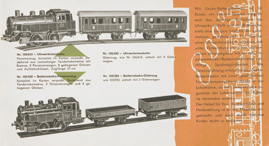 Zeuke-Bahnen Katalog 1961/1962