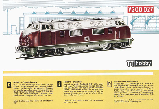 Zeuke TT-Bahnen Katalog 1967/1968