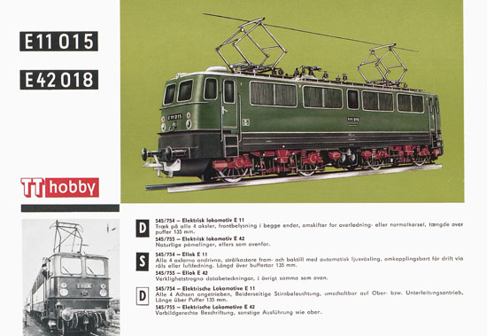 Zeuke TT-Bahnen Katalog 1967/1968