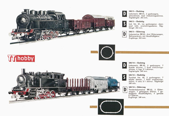 Zeuke TT-Bahnen Katalog 1967/1968