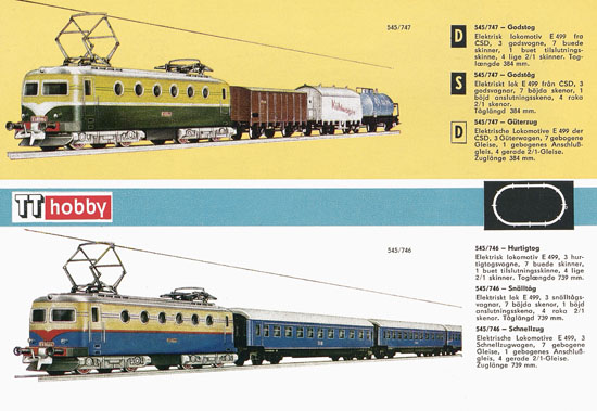 Zeuke TT-Bahnen Katalog 1967/1968