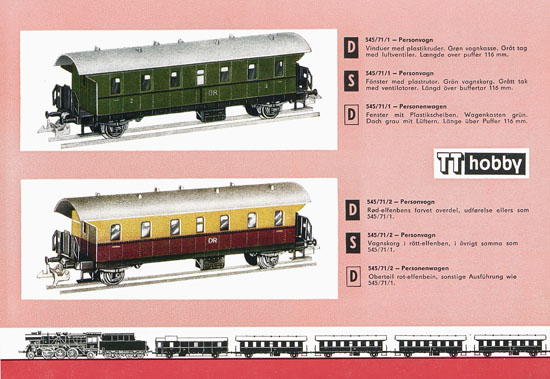 Zeuke TT-Bahnen Katalog 1967/1968