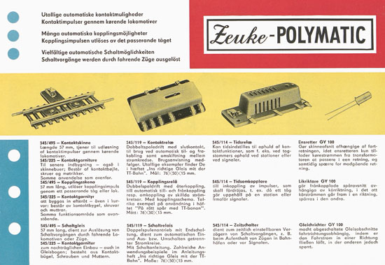 Zeuke TT-Bahnen Katalog 1967/1968