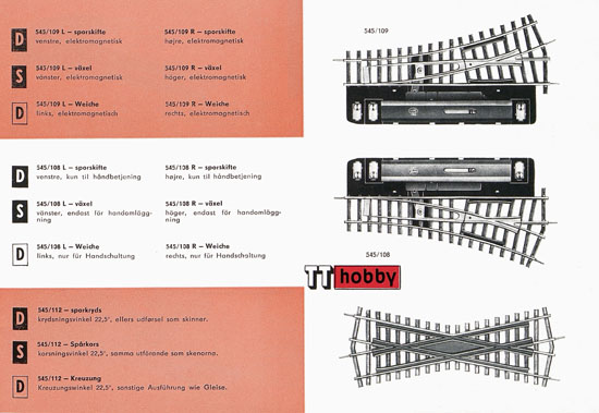 Zeuke TT-Bahnen Katalog 1967/1968