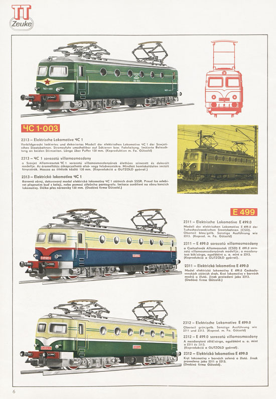 TT-Zeuke Katalog 1972/1973