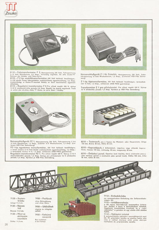 TT-Zeuke Katalog 1972/1973